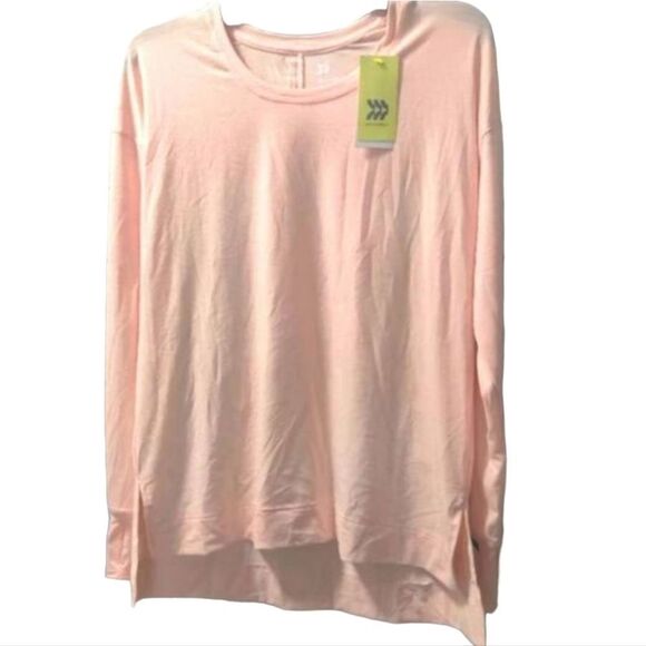 All in motion active thumbhole long sleeve t-shirt tunic top peach orange melon - Picture 1 of 3